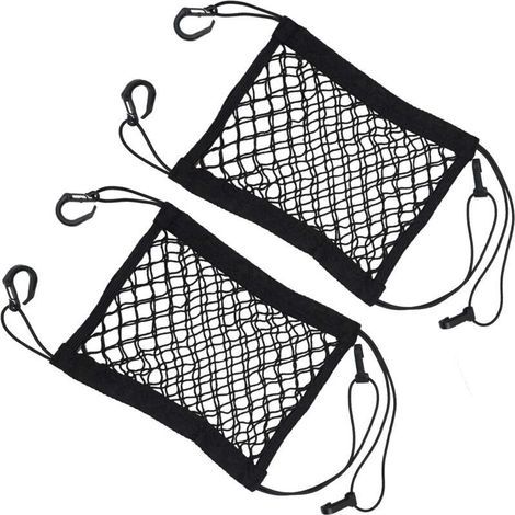 Rete portaoggetti elastica in 2 pezzi per moto, biciclette e scooter, ideale per fissare caschi, bagagli e accessori. (1/5)