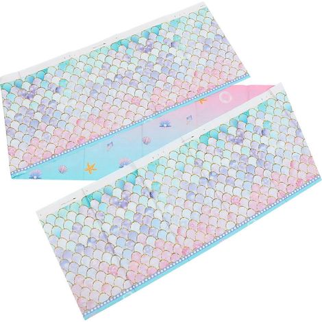Nappe jetable à écailles de poisson pour fête d'anniversaire (1/5)