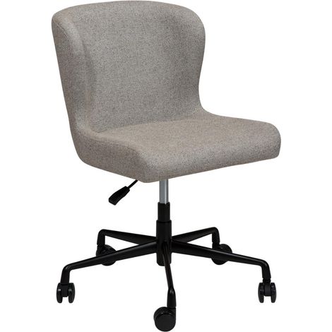 Glam Dan-Form Bürostuhl Bouclé hellbraun. (1/5)