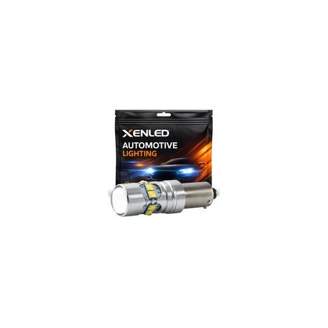 Ampoule H21W DUAL 10 LED CREE - BAY9S 12V Haute puissance Blanc (1/5)