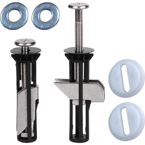 Vis de Fixation pour Abattant de WC - Acier Inoxydable - Longueur 72 mm - Diamètre 18 mm - Convient Trou 14 à 20 mm - Lot de 2 (1/5)