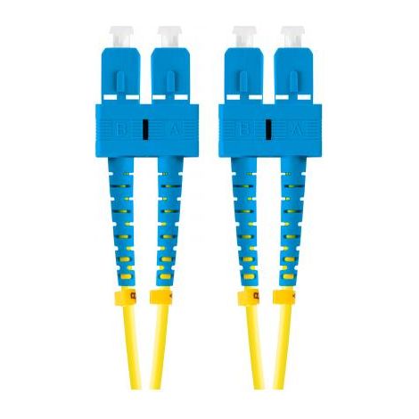 Cavo patch in fibra ottica duplex Lanberg SM SC/UPC-SC/UPC da 3,0 mm lszh G657A1, 2 m, giallo (1/3)