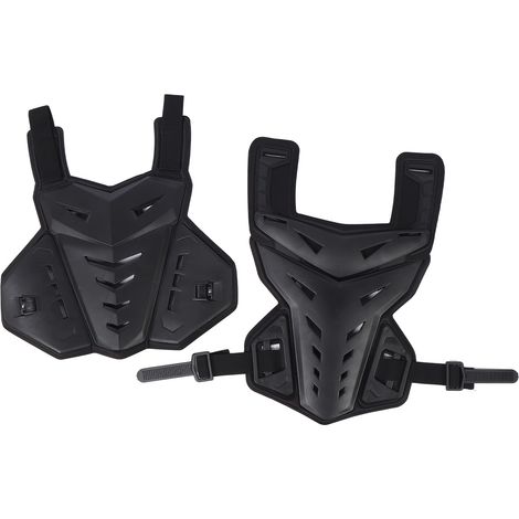 Gilet de protection pour moto, Double Protection, léger, taille réglable, coque PE, absorbe les chocs, protection de poitrine en coton pour dos d'équitation. (1/4)