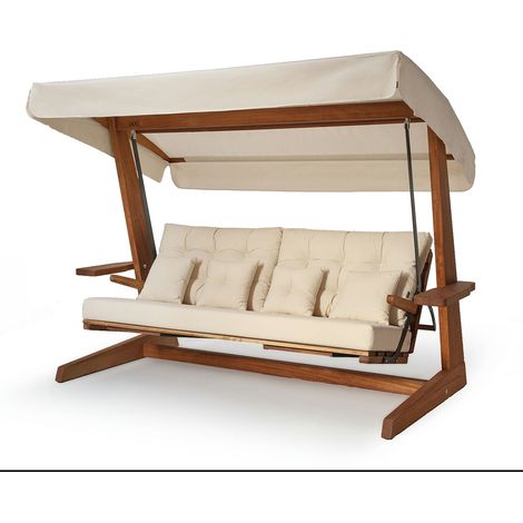 Westmann Balançoire hollywoodienne en bois d'iroko Luna 2600