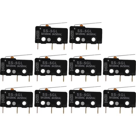 10 interrupteurs de fin de course pour imprimante 3D, compatibles avec les mini-interrupteurs ENDSTOP RAMPS 1.4 SS-5GL (1/5)