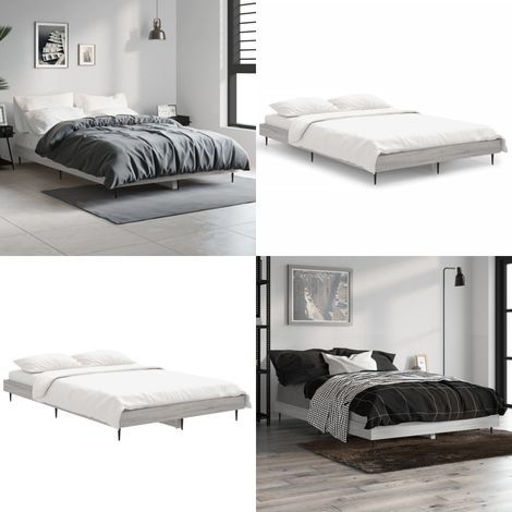 Bettgestell Grau Sonoma 120x190 cm Holzwerkstoff - Holzbettfassungen - Doppelbett Gestell - Bettrahmen - Boxspring Rahmen - Grau Bettwäsche - Home & Living (1/5)