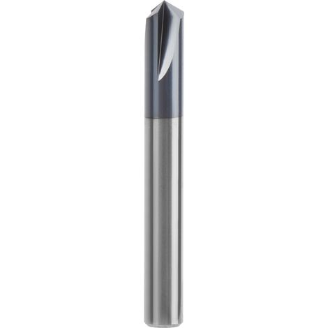 Fraise à chanfreiner 3 lèvres en carbure de tungstène, 120° pour CNC, outil d'alésage D6 x 120° x 50L (1/5)