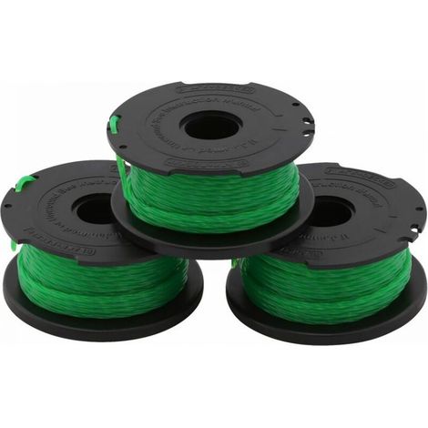Bobine De Rechange - 3 Pièces - Fil Nylon 2 mm - Déroulement Automatique - Pour Tondeuse À Gazon Et Coupe-Bordures - 3 × 6 M (1/5)