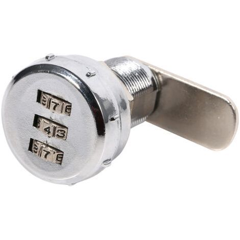 3 Digit Code Combination Cam Cabinet Silver Stainless Steel Convenient Password Security Coded Lock 2 (1/5)