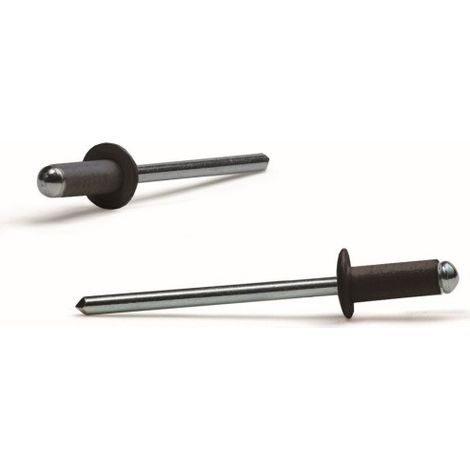 Remache Ø 4,8 X 16 Alu/Ac L.Negro 9005 250 Pz