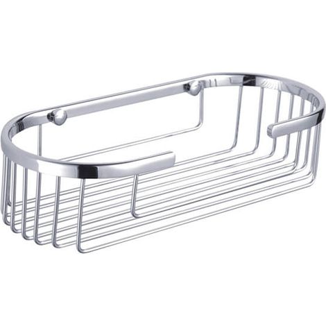 Showerdrape Clasico Wall Mounted Stainless Steel Oval Basket (1/2)