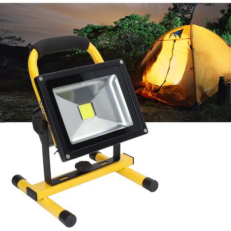 20-W-LED-Flutlichtstrahler (wiederaufladbar), tragbare Notbeleuchtung für Baustellen, Handscheinwerfer, wasserdichter Suchscheinwerfer, europäischer Standard AC 100–240 V (1/5)