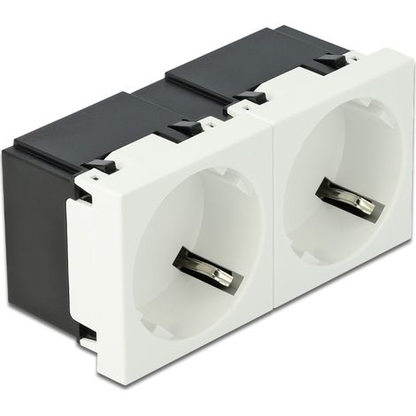 DeLOCK Tomacorriente Easy 45 con conexión a tierra de 2 vías con una disposición de 45° 45 x 45 mm (1/3)