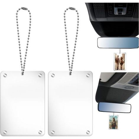 Lot de 2 Supports Photo magnétiques universels pour Voiture, Cadre Photo pour rétroviseur, Accessoires décoratifs, Acrylique Transparent, Cadeau (1/5)