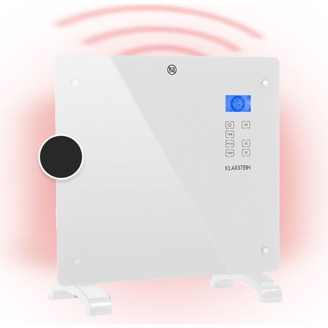 Klarstein – Radiateur électrique mobile 1000W – Convecteur silencieux avec thermostat – Chaleur uniforme pour maison et salle de bain – Installation murale ou sur roulettes (1/7)
