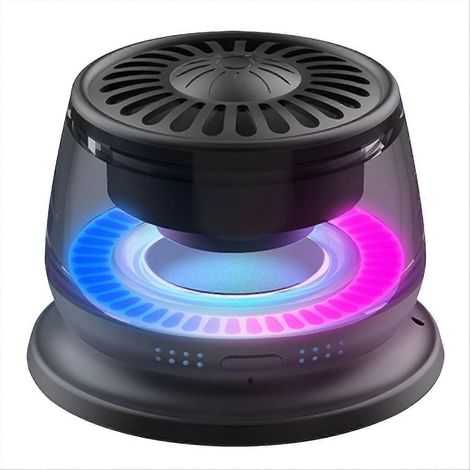 Kabelloser Bluetooth-Lautsprecher mit magnetischem Ständer, tragbar, hochwertiger Klang, Mini-Lautsprecher mit integrierter, mehrfarbiger LED-Beleuchtung (1/5)