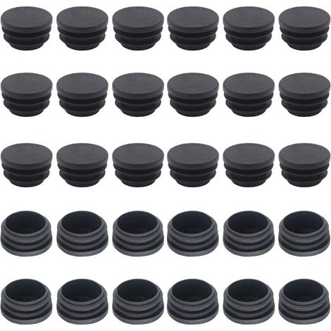 Embout de Chaise 25mm 50 Pièces Bouchon pour Tube Rond Embout pour Tube Embout Tube Rond Bouchons de Tubes Rond Embout Entrant Rond Bouchon pour Pied de Chaisse Capuchon pour Poteau (1/4)
