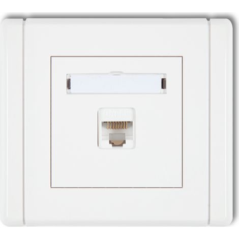 Flexi Einzel-Computerbuchse 1xRJ45, Kat. 5e, 8-polig weiß FGK-1
