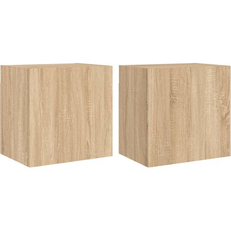 Mobile TV da parete scaffale per televisione multimediale televisione buffet sala da pranzo soggiorno camera da letto 2 pezzi rovere Sonoma 40,5 x 30 x 40 cm marrone 020028996