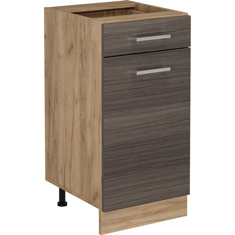 Küchenunterschrank R-Line, Edelgrau, 40 cm ohne Arbeitsplatte, Vicco