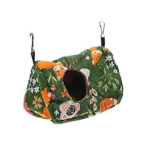 Hamac en peluche avec oiseau de dessin animé, perchoirs pour oiseaux, hamac, nid doux pour oiseaux, cage à oiseaux, hamac suspendu (1/2)
