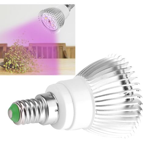 Ampoule LED de croissance E14 18W Full Spectrum avec dissipateur aluminium pour plantes indoor & hydroponie (1/5)