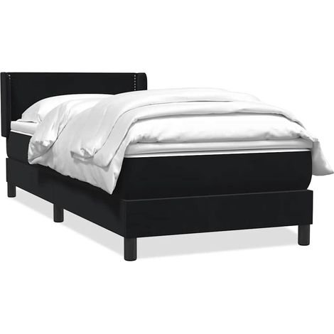 Maison Exclusive - Boxspringbett mit Matratze Schwarz 80x220 cm S