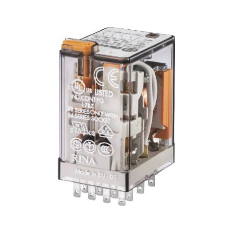 Finder Relais 4 RT, bobine 24V c.c. Enfichable 1W ( Prix pour 1 ) (1/9)