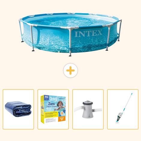 Intex Piscine Tubulaire Ronde - 305x76 cm - 5-pièces SCB12 (1/5)