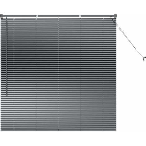 Maison Exclusive - Persianas venecianas Manual Gris oscuro 130 x