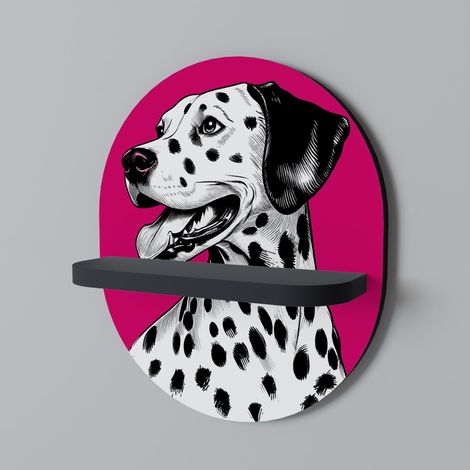 DALMATIAN SMILE Mensola ovale nera (1/5)