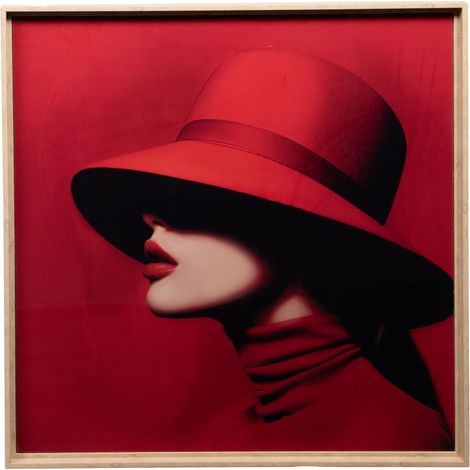 Amadeus - Toile Emma rouge 80x80 cm