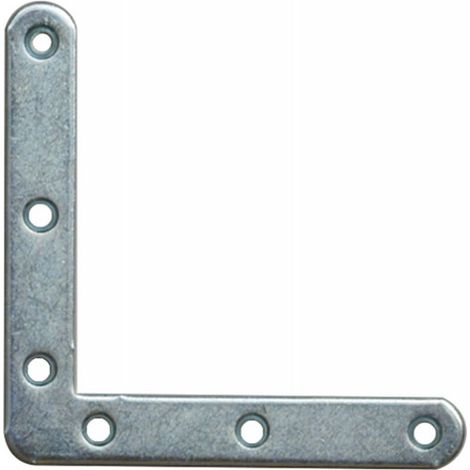 Plaque d'angle de renfort à bord arrondi SIPA 826, 80 x 80 mm, lot de 100