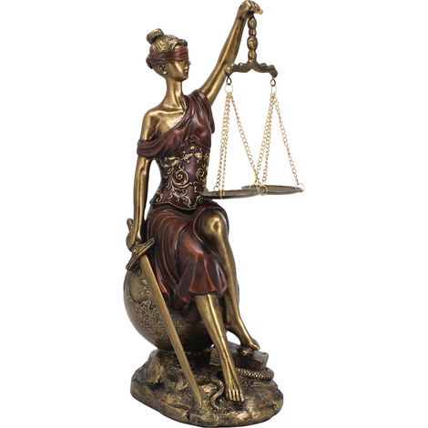 Figura mitologica della Dea della Giustizia in resina - Elegante e unica