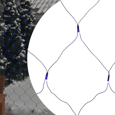 Filet lumineux bleu de Noël 3x3 m 306 LED-Décoration de Fête pour Noël Intérieur/extérieur 567795 (1/5)