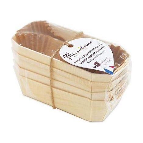 Emporte-pièces en bois - SCRAPCOOKING - 12 cm - 4 mini moules - Moules résistants aux acides - Réutilisables