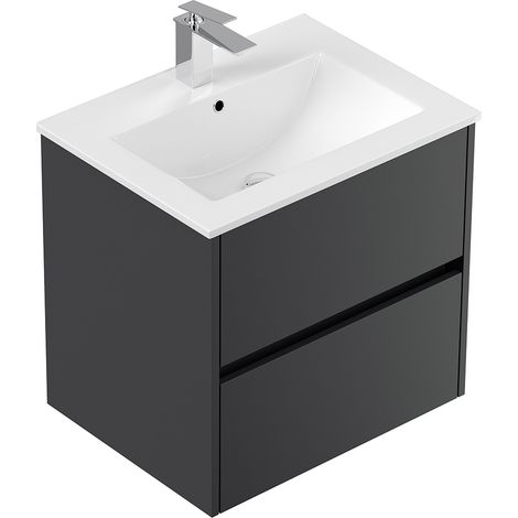Waschtisch 60 cm in graphit matt LIVIGNO-02 (1/5)