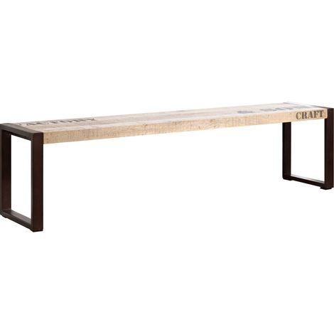 FACTORY 121 Panca in legno di mango e ferro - stampato 160x40x45