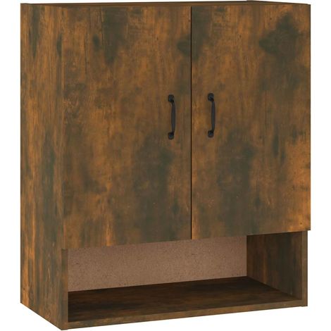 Maison Exclusive - Armadietto a Muro Rovere Fumo 60x31x70 cm in Legno Multistrato (1/5)