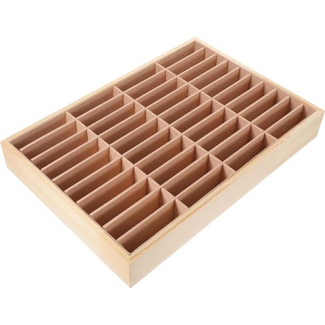 Casier de Rangement pour 40 Téléphones - Bois avec Doublure Souple - Organiseur Anti-Rayures pour École et Bureau (1/5)