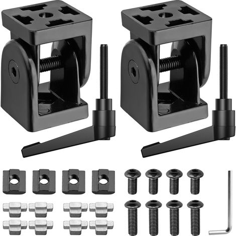 2PCS Connecteur Profilé Aluminium 4040, Noir (1/5)