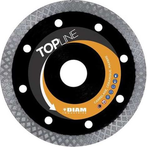 Diam Industries – Disque diamant grès cérame Ø125 mm – Épaisseur 1,4 mm – Centre acier renforcé – Coupe nette sans éclat – Pour meuleuse (1/3)