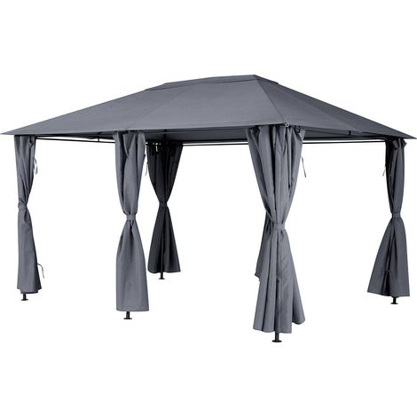 Tela para cenador Santorini Antracita - 3 x 4 m - Hespéride