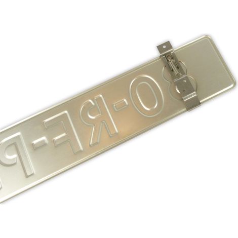 Pinces pour plaque d'immatriculation – Lot de 2 pièces – Convient pour plaques 52 x 11 cm – Fixation sécurisée et durable – Carpoint (1/7)