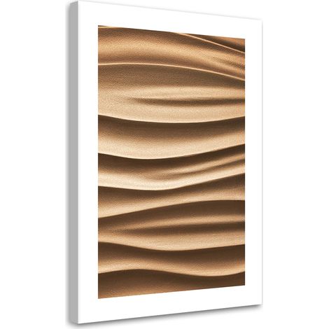 Tableau sur toile Vagues beiges en 3D 60x90 (1/5)