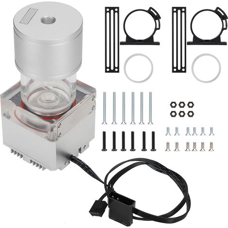 Kit de refroidissement liquide intégré PUB FS6MA-14, pompe avec réservoir 800L/H, hauteur manométrique 4m (argenté) (1/5)