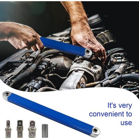 Llave de extensión curva para herramientas de impacto con adaptador de accionamiento de 1/2"，1/4" y 3/8" (1/4)