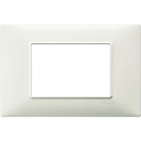 14653.02 Plaque 3 Modules Ivoire Plane