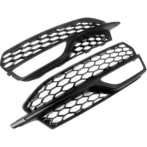 Grille de phare antibrouillard, design en nid d'abeille, plastique ABS durable, paire (1/2)