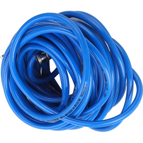 Tuyau pneumatique flexible en PVC bleu de 15 m avec raccord rapide pour compresseur d'air (1/5)